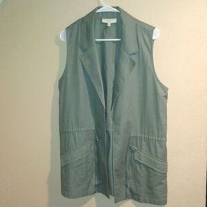 Olive Green Talbot's Light Weight Vest Cotton Blend M